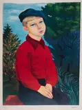 Moïse Kisling, Chłopiec w berecie, litografia barwna, papier, 59