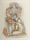 Leopold Gottlieb, Miłosierdzie, litografia barwna, papier, 40