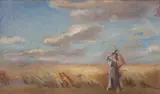 Anna Saryusz Zaleska, W polu, olej, płyta