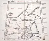 Bernadus Sylvanus, Octava Europae Tabula, wyd. J. Pentius de Leucho, Wenecja 1511 na verso fragment mapy Europy Południowo-Wschodniej i mapa Sycylii drzeworyt, wym. arkusza 42