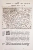 Girolamo Porro, Poloniae Regnum, mapa pochodząca z drugiego wydania „Geographiae universae tum veteris, tum novae absolutissimum opus”, wyd. Giovanni A. Magini, Wenecja 1598 na verso tekst w języku włoskim miedzioryt