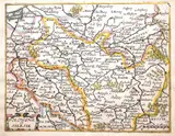 Jean Boisseau, Polongne et Silesie, mapa pochodząca z „Tresor des Cartes”, stan drugi, wyd. Jean Boisseau, Paryż 1643 miedzioryt kolorowany, 13