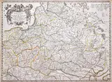Nicolas Sanson d'Abbeville, Estats de la Couronne de Pologne, stan pierwszy, wyd. Nicolas Sanson I, Paryż 1655 miedzioryt kolorowany liniowo, 42