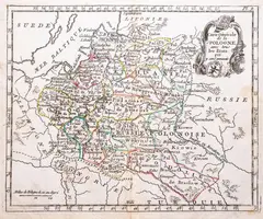 Joseph de Laporte, Carte générale de la Pologne, avec tous les Etats…, mapa pochodząca z „Atlas moderne portatif du globe terrestre”, wyd. Joseph de Laporte, Paryż 1786 miedzioryt kolorowany liniowo, 18