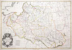 John Senex, Poland, stan trzeci, wyd. John Senex & John Maxwell, Londyn 1711 miedzioryt kolorowany liniowo