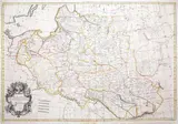 John Senex, Poland, stan trzeci, wyd. John Senex & John Maxwell, Londyn 1711 miedzioryt kolorowany liniowo