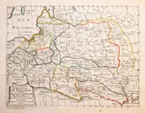 Nicolas Sanson, Les Estats de la Couronne de Pologne, wyd. Pierre Moullart-Sanson, Paryż 1703 miedzioryt kolorowany liniowo