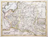 Herman Moll, Poland subdivided into its severall Palatinates & c, mapa pochodząca z “Modern History: or, the Present State of all Nations”, wyd. Bettesworth & Hitch, Londyn 1720 miedzioryt kolorowany, 20
