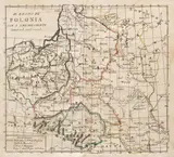 Antonio i Giacomo Zatta, Il Regno di Polonia con i smembramenti, wyd. Antonio Zatta Presso, Wenecja 1799 miedzioryt kolorowany liniowo