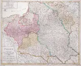 Johann Walch, Polen nach seiner ersten and letzten, oder gaenzlichen Theilung, stan trzeci, wyd. Johann Walch, Augsburg 1796 miedzioryt kolorowany