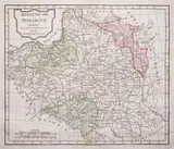 Robert de Vaugondy, Royaume de Pologne, stan trzeci, wyd. Charles-Francois Delamarche, Paryż 1795 miedzioryt kolorowany w epoce