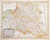 Jean-Baptiste Nolin, Etats de la Couronne de Pologne, wyd. L. Mondhare, Paryż 1783 miedzioryt kolorowany liniowo, 22
