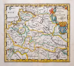 Jacobus Harrewijn, Estats de la Couronne de Pologne, wyd. Jacques Peeters, Francisco de Afferden, Antwerpia 1692 miedzioryt kolorowany w epoce