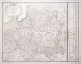 Robert de Vaugondy, Nouveau Royaume de Pologne, stan siódmy, wyd. Charles-Francois Delamarche, Charles Dien, Paryż 1817 miedzioryt kolorowany liniowo, 50