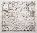 Nicolas de Fer, Estats de la Couronne de Pologne, mapa pochodząca z „Methode de la Geographie”, wyd. Nicolas de Fer, 1746 miedzioryt, wym. mapy 13