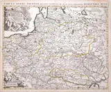 Alexis Hubert Jaillot, Estats de la Couronne de Pologne, stan czwarty, wyd. Reinier I i Josua Ottens, Amsterdam 1726 miedzioryt kolorowany liniowo, 51