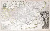 Herman Moll, (…) Map of Moscovy, Poland, Little Tartary and y Black Sea…, stan drugi, wyd. Herman Moll & D. Midwinter & Philip Overton & Thomas Bowles, Londyn 1722 miedzioryt kolorowany liniowo, 61