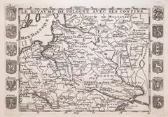 Daniel de la Feuille, Le Royaume de Pologne avec ses confins, mapa pochodząca z „Atlas portatif, ou, le nouveau theatre de la guerre en Europe”, stan pierwszy, wyd. Daniel de la Feuille, Amsterdam 1706 miedzioryt