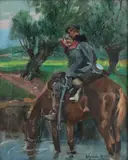 Wojciech Kossak, Ułan na koniu, 1931 r.