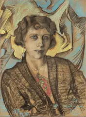 Stanisław Ignacy Witkiewicz, Portret kobiety, 1925 r., 1925, pastel, papier, 62