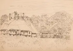Władysław Brzosko, Cyrk (praca dwustronna), ołówek, papier