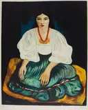 Moïse Kisling, Cyganka, litografia barwna, papier, 58