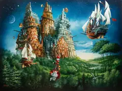 Zbigniew Hinc, Wieża Babel, olej, płótno