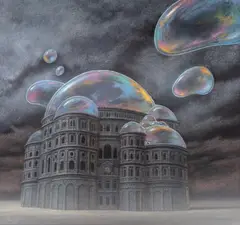 Marcin Kołpanowicz, Fabryka baniek mydlanych, 2013, 2013, pastel, papier