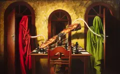 Siegfried Zademack, Interieur und Exterieur, 1983, 1983, olej, płótno