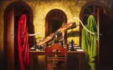 Siegfried Zademack, Interieur und Exterieur, 1983, 1983, olej, płótno