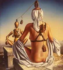 Siegfried Zademack, Flirt, 1983, 1983, olej, płótno