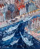 Gdańsk, 2017 by Edward Dwurnik, 2017, akryl, płótno, sold Feb 2022