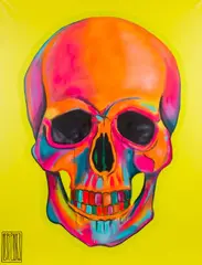 Wojciech Brewka, „Skull” Be happy, 2016, 2016, akryl, płótno