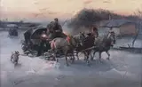 J. Konarski, Przejazd dorożką