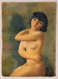 Akt by Moïse Kisling, litografia barwna, papier, sold Sep 2021