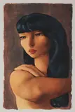 Portret kobiety by Moïse Kisling, litografia barwna, papier, 27, sold Sep 2021