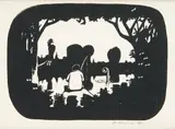 Jacek Fedorowicz, Zwykły obywatel Lech W. na rybach, 1984 r., 1984, serigrafia, papier