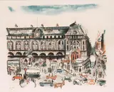 Irena Hassenberg, Gare St Lazar, litografia barwna, papier