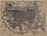 R. Labes, Plan von Danzig, Plan fortyfikacji Gdańska wyd. Gebrüder Zeuner, Gdańsk, Theodor Bertling, 1880 r. litografia