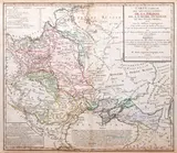Louis Brion de la Tour, Carte curieuse des nouvelles limites de la Pologne, stan pierwszy, wyd. Louis Brion de la Tour, Paryż 1775 miedzioryt kolorowany, 37
