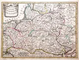 Jacques Chiquet, Les Estats de la Couronne de Pologne, wyd. Hendrik de Leth, Amsterdam 1749 miedzioryt kolorowany liniowo, 16