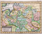 Claude Buffier, La Pologne Suivant les degrés de l'Academie des Sciences de Paris faure Sculp., mapa pochodząca z „Geographie Universel”, czwarta płyta, wyd. Pierre-Francois Giffart, Paryż 1759 miedzioryt kolorowany
