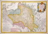 Giovanni Antonio Rizzi Zannoni, Carte Generale de la Pologne avec tous les Etats…, stan pierwszy, wyd. Lattre & Delalain, Paryż 1772-1783miedzioryt kolorowany