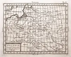 Claude Buffier, Polonia Secondo le Osservazio: ni dell' Accademia di Parigi, mapa pochodząca z „Geografia universale del padre Claudio Buffier…”, ósma płyta, wyd. L. Soffietti, Turyn 1821 miedzioryt, wym. mapy 13