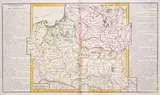 Jean-Baptiste Louis Clouet, Royaume de Pologne, mapa pochodząca z „Géographie moderne avec une introduction”, wyd. Mondhare et Jean, Paryż 1769 miedzioryt kolorowany w epoce, 32