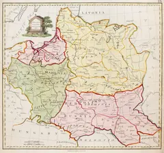 Samuel John Neele, Present Poland Prussia & c, stan drugi, wyd. Thomas Stackhouse, Londyn 1783 miedzioryt kolorowany w epoce