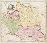 Samuel John Neele, Present Poland Prussia & c, stan drugi, wyd. Thomas Stackhouse, Londyn 1783 miedzioryt kolorowany w epoce