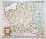 John Gibson, Poland, wyd. Thomas Salmon, Londyn 1752 miedzioryt kolorowany