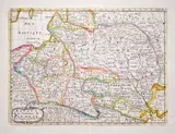 Nicolas Sanson II, Estats de la Couronne de Pologne, stan drugi, wyd. Nicolas Sanson II, Francois Halma, Amsterdam 1700 miedzioryt kolorowany liniowo