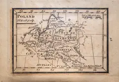 J.T. Scott, Poland, mapa pochodząca z “Atlas minimus, or: a new set of pocket maps...”, wyd. Bowen & Gibson, Matthew Carey, Filadelfia 1798 miedzioryt, wym. mapy 6